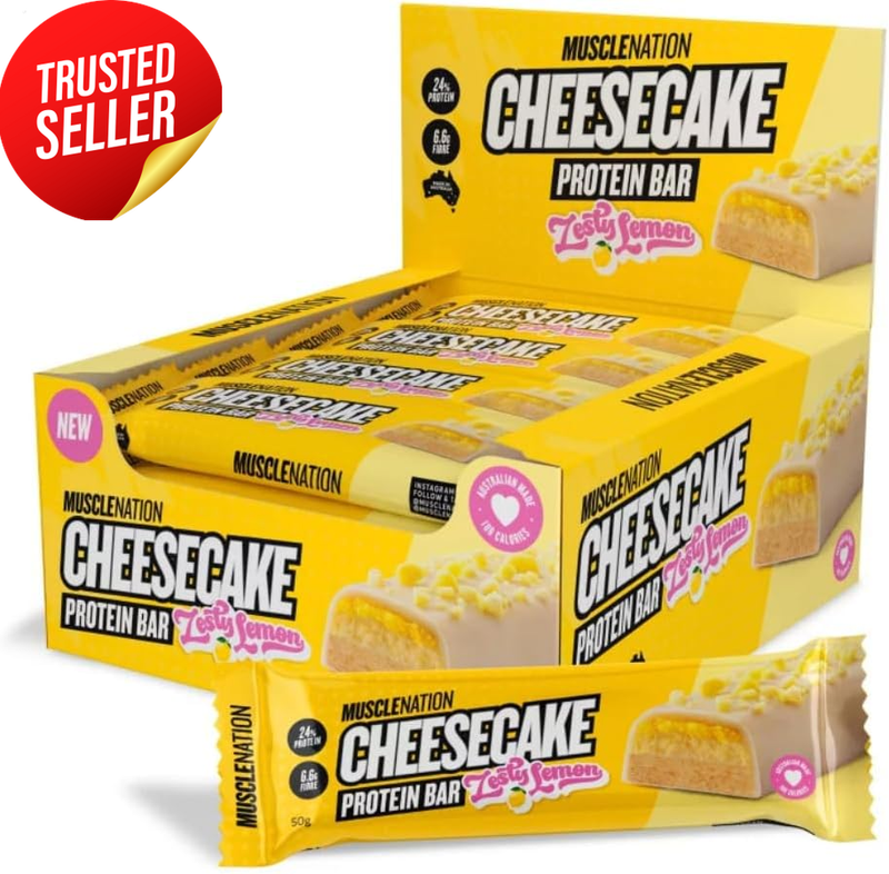 Cheesecake Lemon Protein Bar 12x50g Biscuity Base Soft Filling High Protein Snac