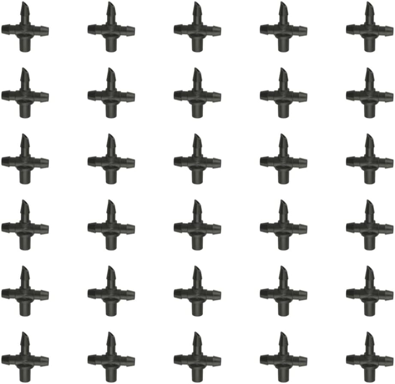 1/4 Barbed Tee Fitting for 1/4 Drip Tubing 30-Pack