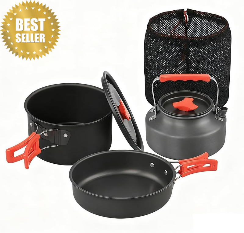 Outdoor Camping Cookware Set,Foldable Camping Cookware,Outdoor Picnic Cooking Se