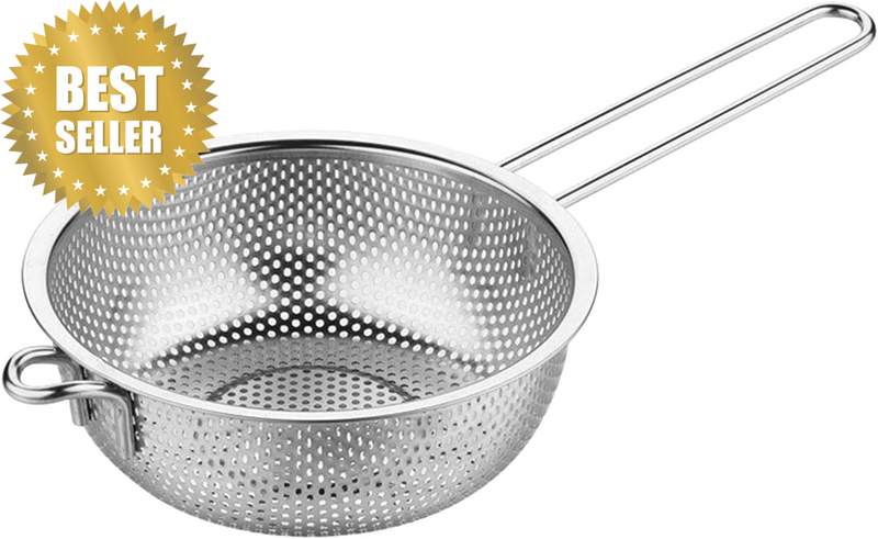 Stainless Steel Colander, Fine Mesh Strainer Kitchen Food Strainer, Large Metal