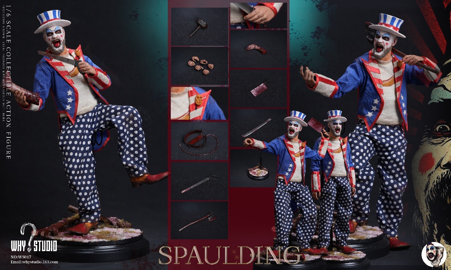 WHY STUDIO 1/6 キャプテン・スポールディング 新品 WS017 WHY STUDIO 1/6 キャプテン・スポールディング 未開封新品 WS017