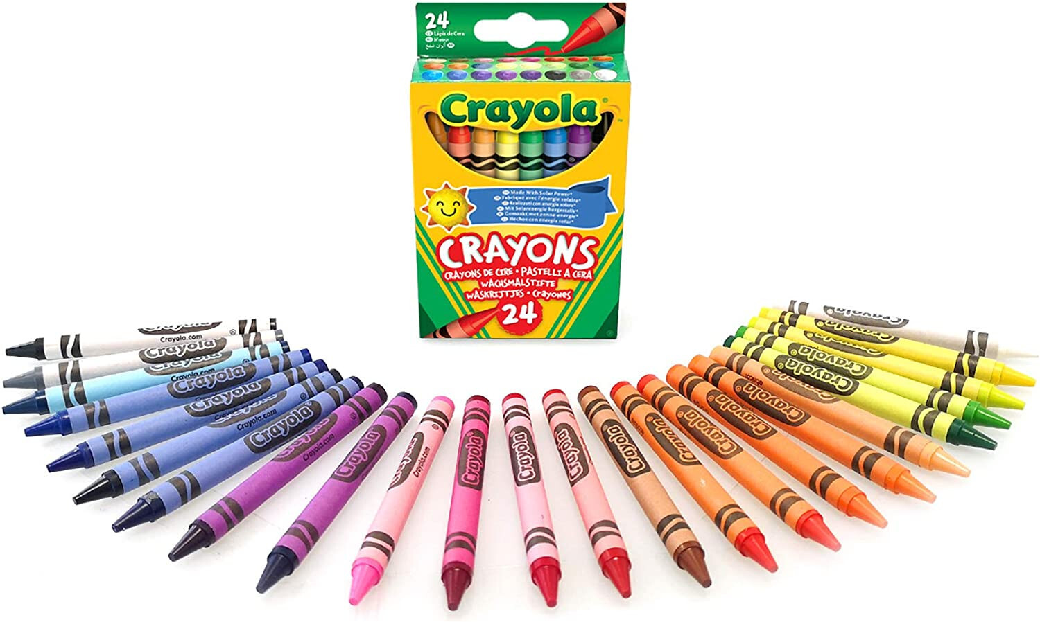 24 Crayola Assorted Wax Crayons Colouring Kids Craft Doodle - NEXT DAY  DELIVERY | eBay