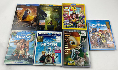 Lot Of 6 Blu-Rays Movies Kids Family Disney Used Tested Pixar