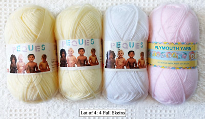 RARE Baby Yarn, Peques & Dreambaby Baby Yarn for Baby Girl, Full Skns, LOT OF 4