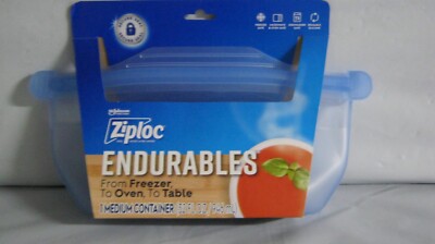 Ziploc Endurables MEDIUM Reusable Silicone Pouch 32 oz 1 Pouch 9.5 x 4 x 3 NEW