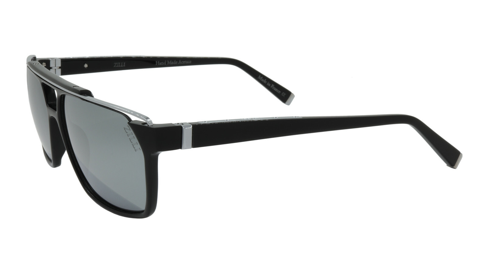 Pre-owned Zilli Sunglasses Titanium Acetate Polarized Mirror France Handmade Zi 65048 C04 In Gray