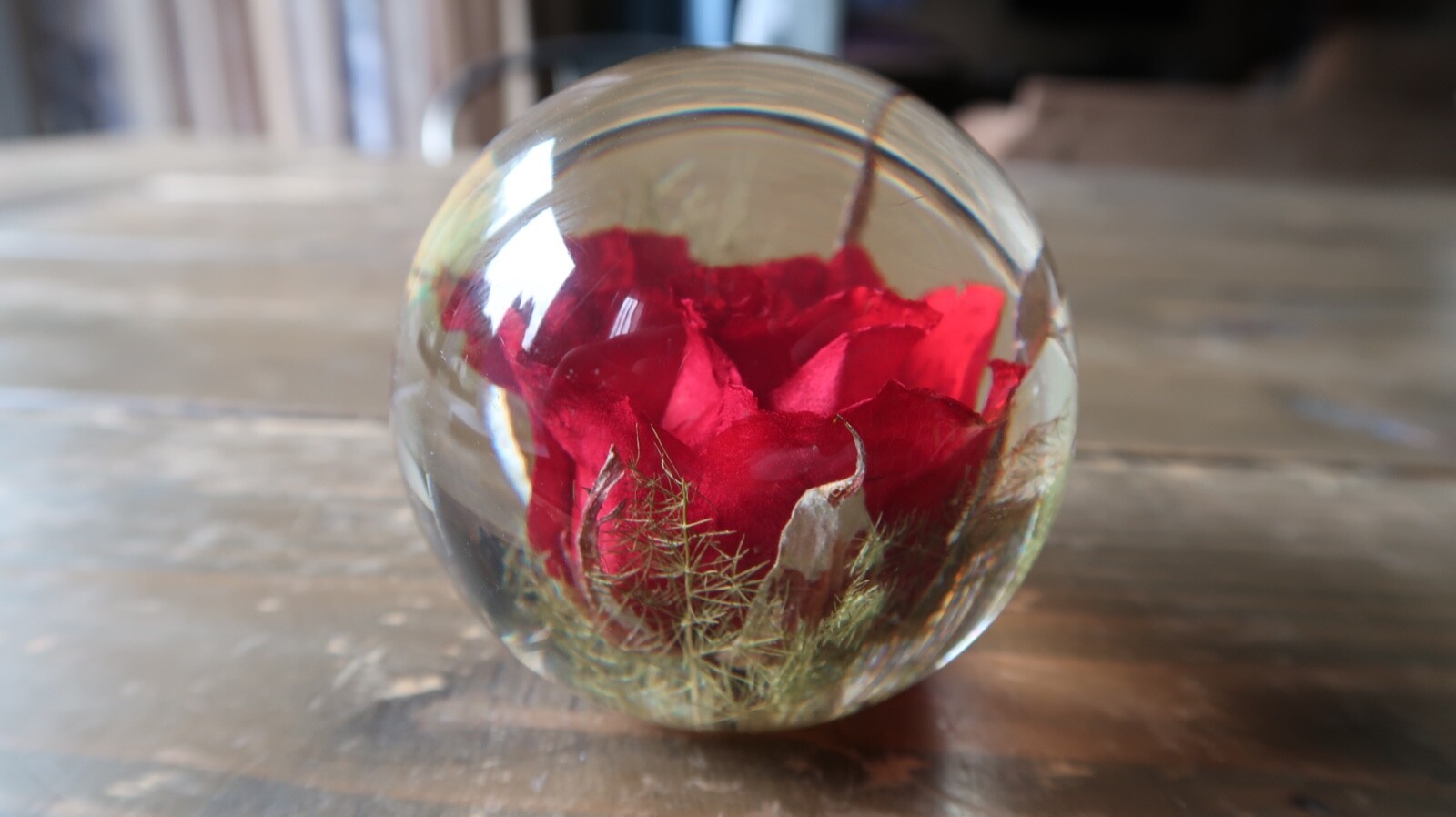 アンティーク雑貨 90s VINTAGE HAFOD GRANGE PAPERWEIGHTS L VINTAGE HAFOD GRANGE PAPERWEIGHT, WITH FLOWER INSIDE, GREAT