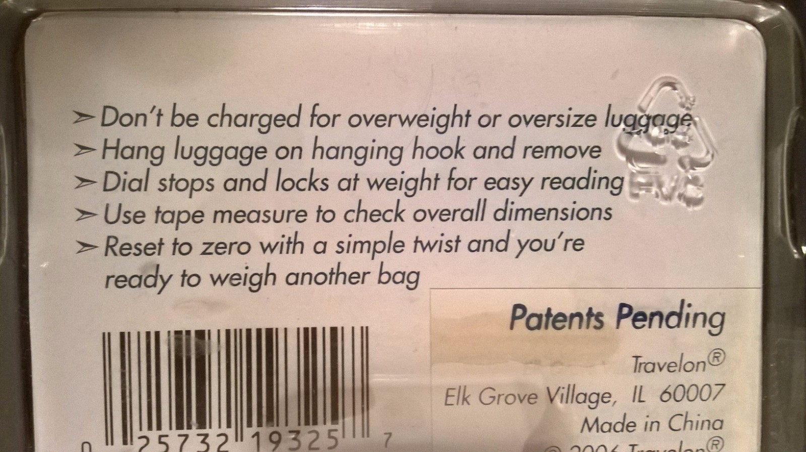 NEW IN PKG.TRAVELON Stop and Lock 75 lb. Luggage Scale with Tape Measure (#1932)