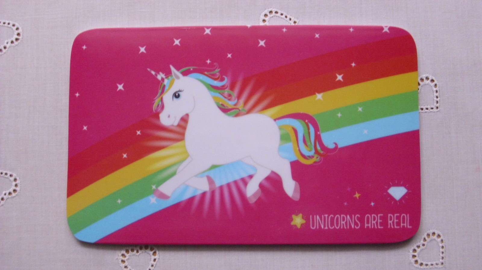 Einhorn Schneidebrettchen aus Melamin *Unicorns are Real* Frühstücksbrett NEU