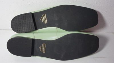 Valley Lane Sage Mint Light Green Leather Flats Slip On Shoes Womans 8W