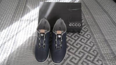 NWB Ecco S-Three BOA GORETEX Grey/White Leather Golf Shoes EU46(US 12-12.5)
