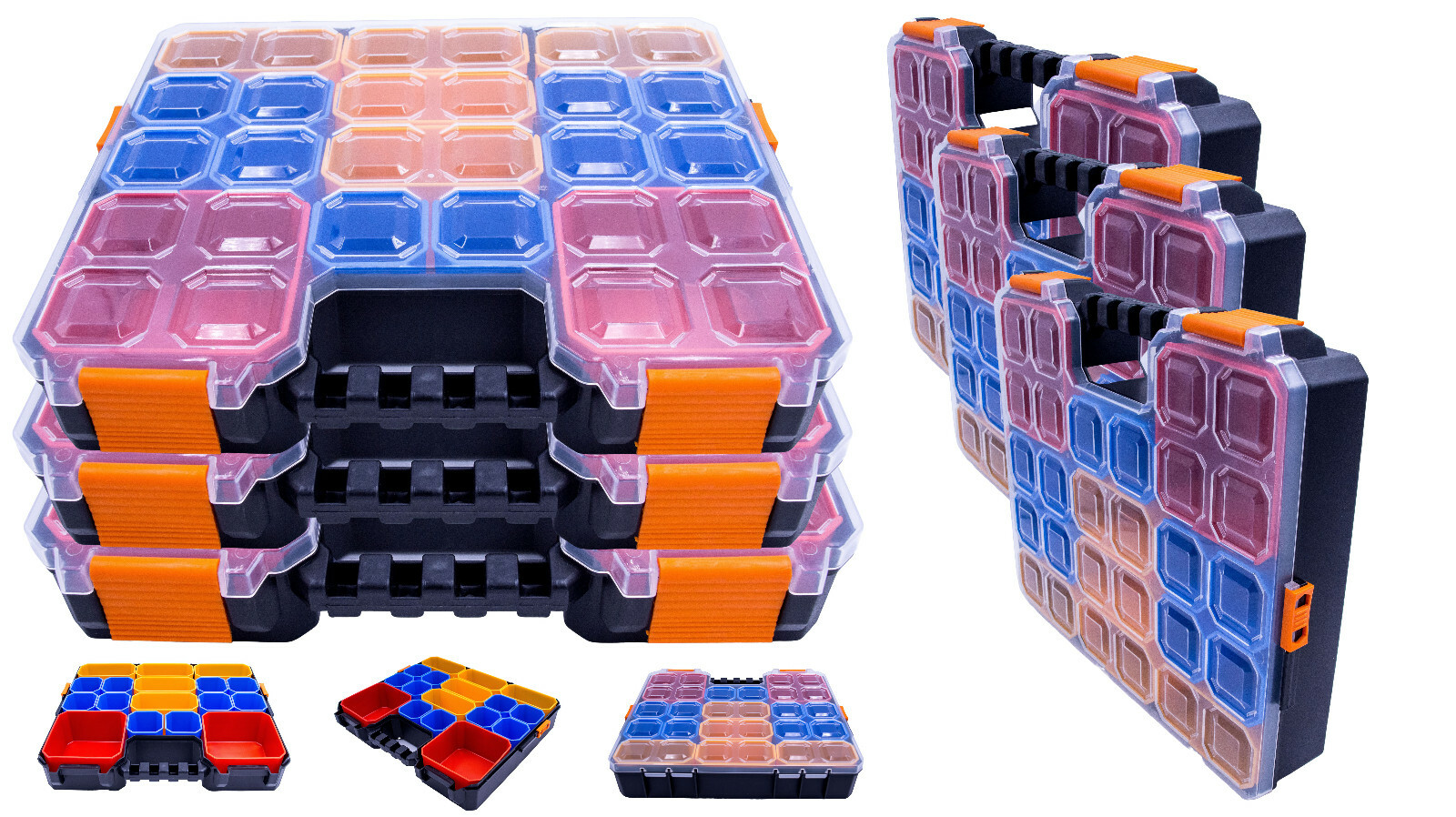 XL Sortimentskasten Kleinteilemagazin Sortierkiste Box Koffer Schraubenbox Kiste
