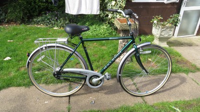 mans raleigh pioneer jaguar sprinter 7 speed hub gears 21" frame raleigh bike