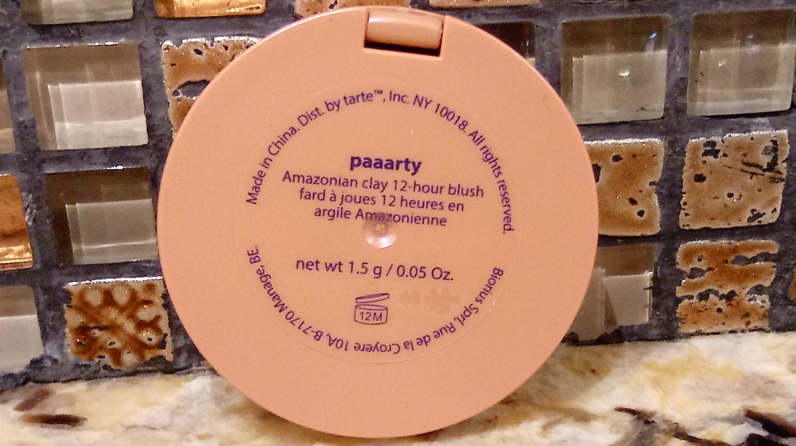 Tarte Amazonian Clay 12-Hour Blush PAAARTY 0.05 oz. Travel Size NWOB