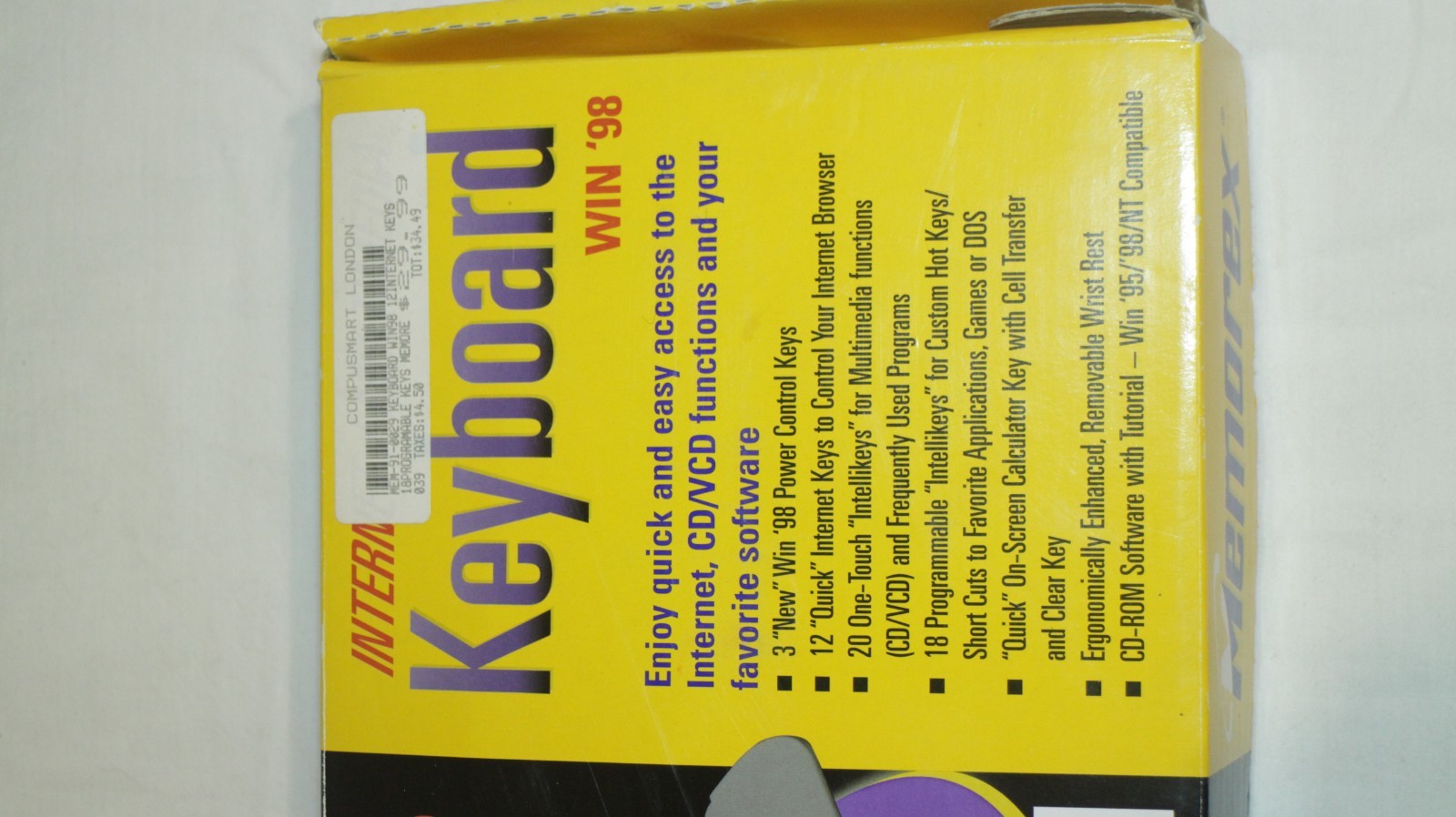 New Vintage Memorex MX1998 internet Keyboard Windows 98 With Box