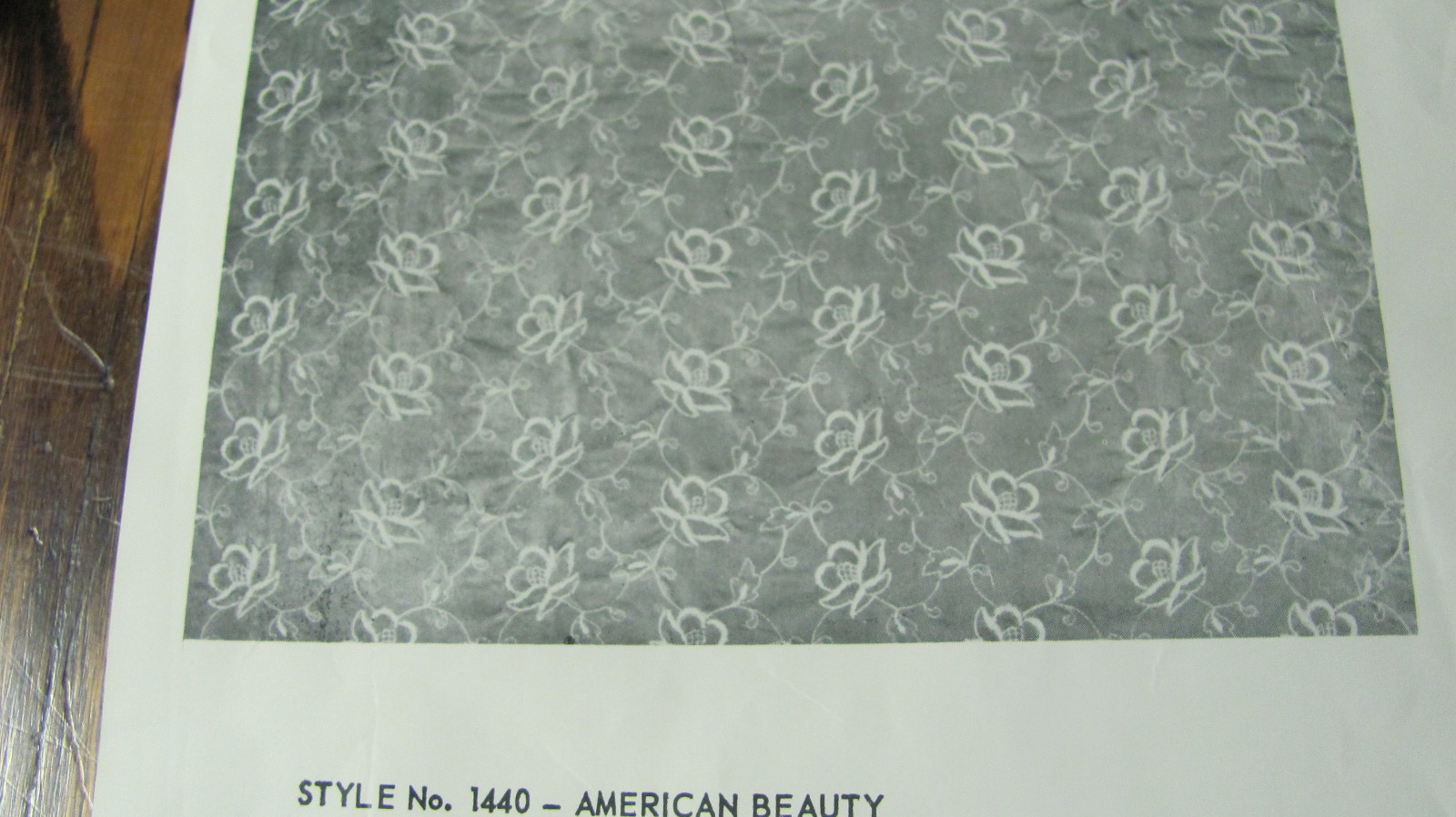 Vintage Off White Embroidered Roses Twin Bed Canopy Dacron Doll Fabric J4