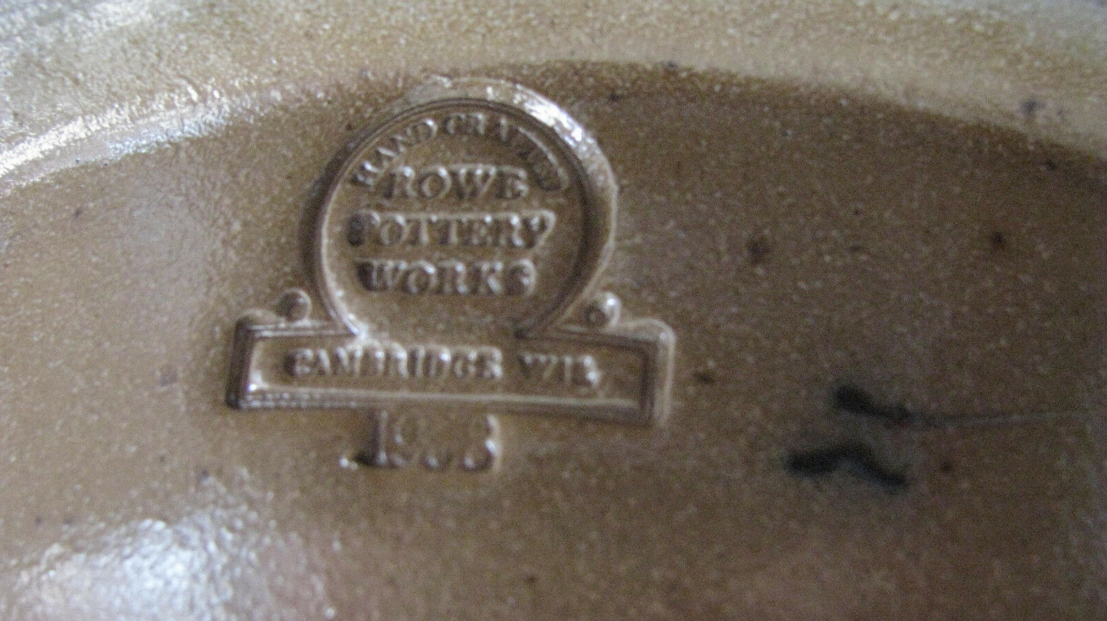 Vintage Hand Painted Rowe Pottery Plate 1988 Cambridge Wisconsin