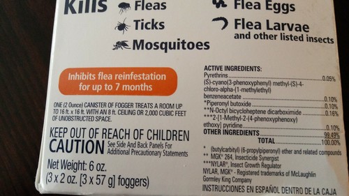 Sentry Home Flea & Tick Household Fogger 3 x 2 oz. Unused.  Box opened.