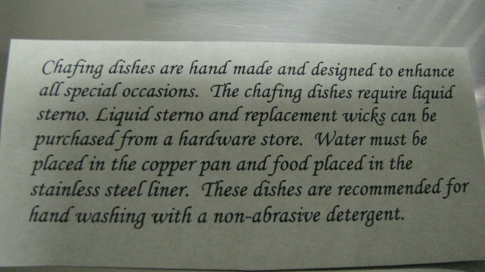 Chafing Dish Handmade 21