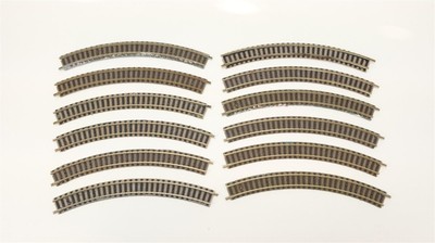 Fleischmann N 9120 Gebogenes Gleis R1 45° 12 Stück (Farbreste)