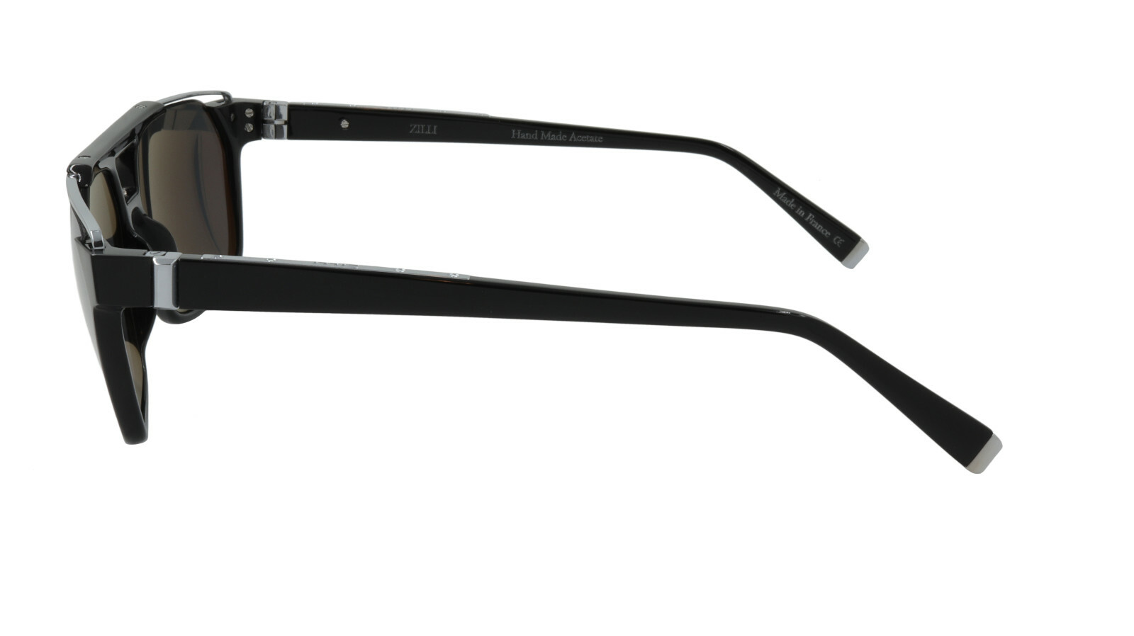 Pre-owned Zilli Sunglasses Titanium Acetate Polarized Mirror France Handmade Zi 65048 C04 In Gray