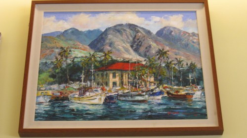 Lahaina Harbor Oil Painting by Hajime Okuda 28