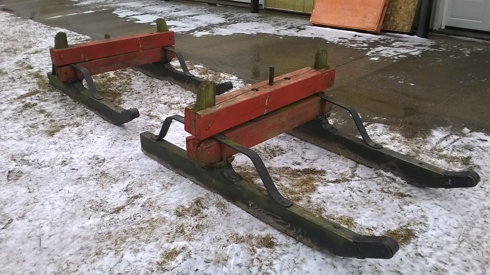 Antique Logging Sled Sleigh Horse Drawn Log Hauler, Lumberjack, 6', Early 1900's