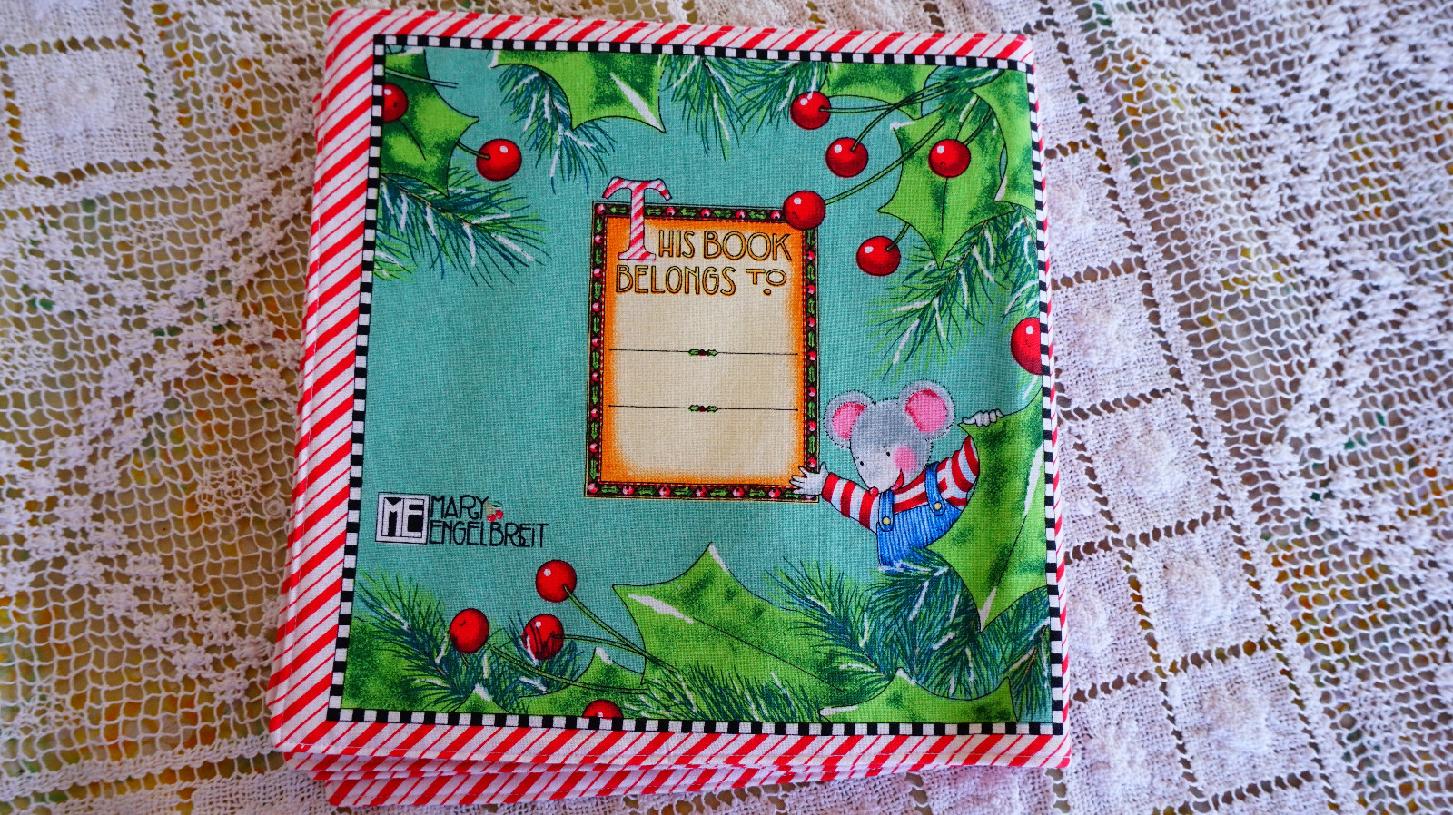 cloth kids children's storybook Mary Engelbert's a merry little Christmas