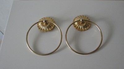 Sehr schöne Handtuchhalter Handtuchringe  in Messing Gold gebraucht  