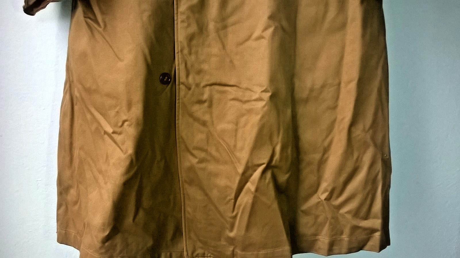 1950 US Korean Era Overcoat / Trench Coat w/ Heavy Wool Liner. Medium 1950