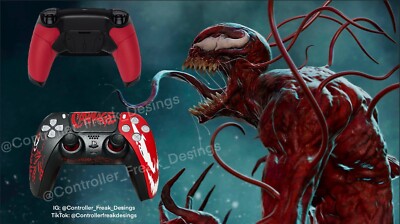 PS5 CARNAGE CUSTOM CONTROLLER / SCUFF STYLE | 4 EXTREME-RATE MAPPABLE PADDLES.
