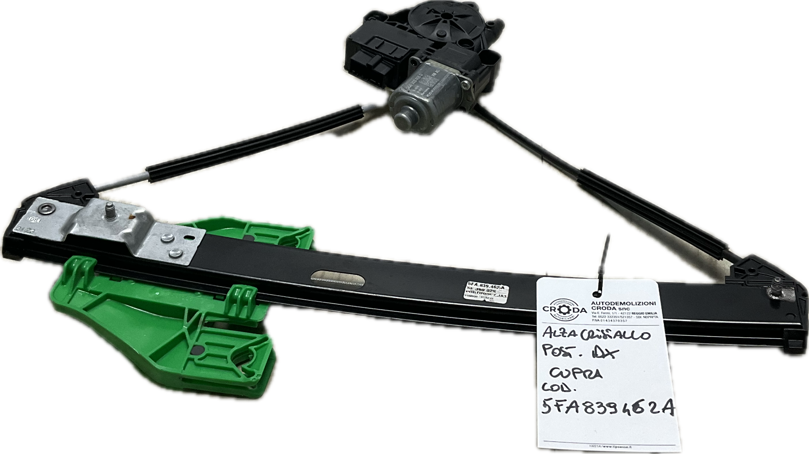 Alzavetro alzacristalli posteriore destro CUPRA SEAT LEON 2023 5FA839462A