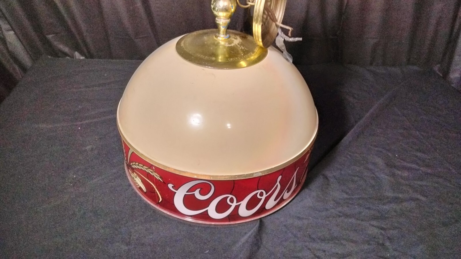 Vintage 1980 Coors Beer Pool Billiard Poker Hanging Light