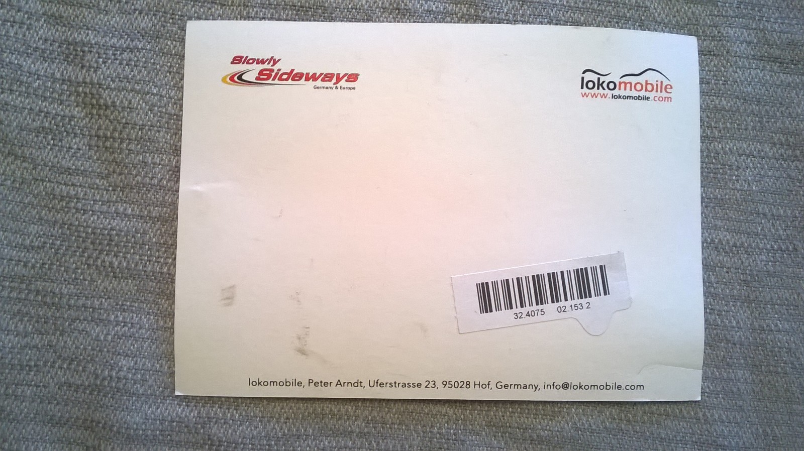 Opel Rallye Team Peter Arndt Hof, Germany postcard lokomobile Slowly Sideways