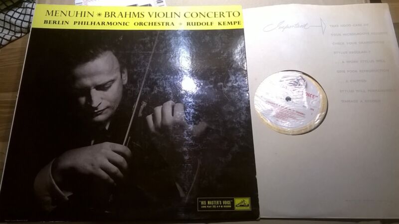 Hmv Asd 264 Brahms Violin Concerto Menuhin White/Gold 1st Pressing