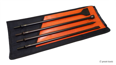 MAYHEW TOOLS 18  LONG AIR HAMMER BIT SET   USA Made   punch chisel scraper tool