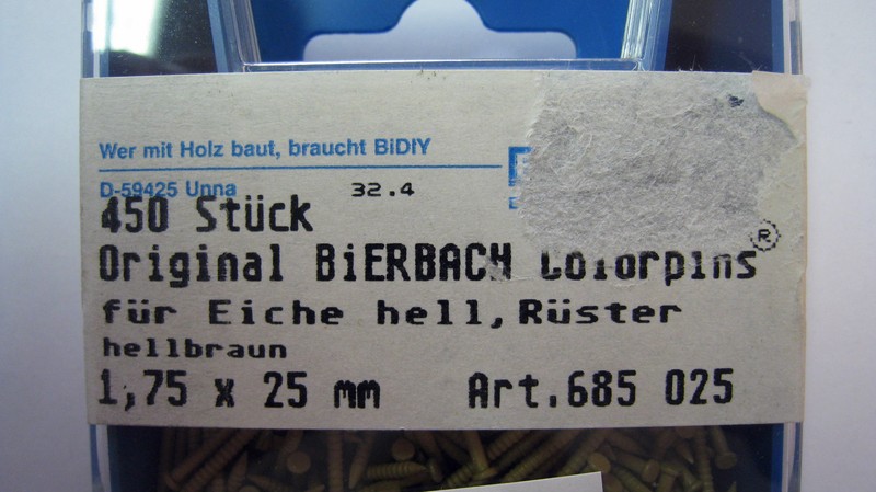 Bierbach FarbnÃ¤Gel Colorpins Bidiy 1,75 X 25mm 450 StÃ¼Ck Weiss Od.Hellbr  (Co13)