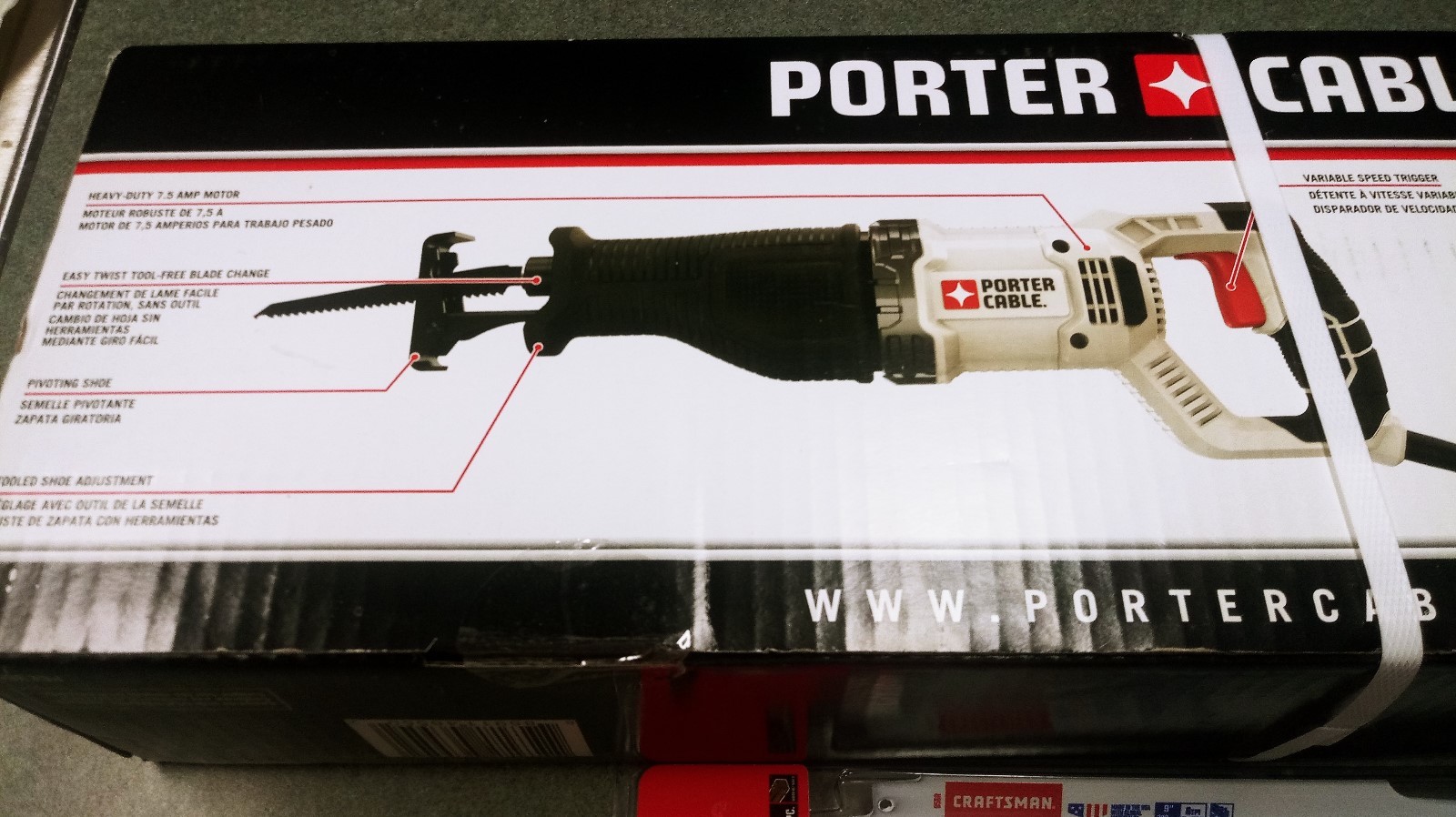 BRAND NEW PORTER CABLE ELECTRIC RECIPROCATING SAW AND BLADES(NEW,UNOPENED)