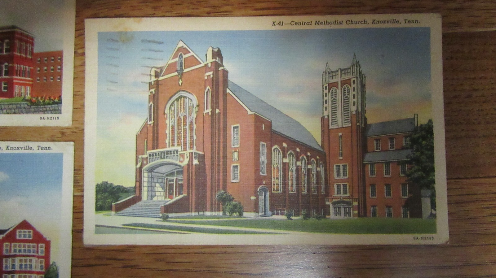 3 Vintage Knoxville TN Post Cards Methodist Church U.T. Ag Bldg. Court House