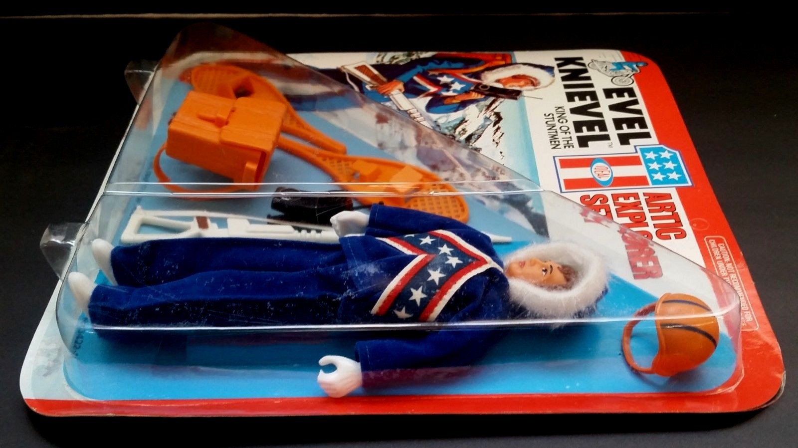 1975 EVEL KNIEVEL ARCTIC EXPLORER SET Action Figure New Mint On Card MOC Ideal