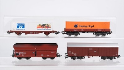 Märklin H0 Konvolut Selbstentladewagen Kippdachwagen Containertragwagen 