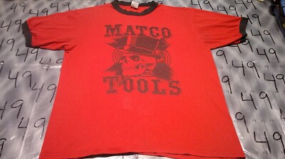 Large Vintage Matco Tools  Ringer Black On Red Shirt