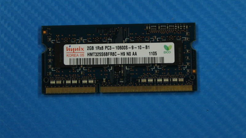 Alienware M17xR3 Laptop Hynix 2GB Memory PC3-10600S-9-10-B1 HMT325S6BFR8C-H9