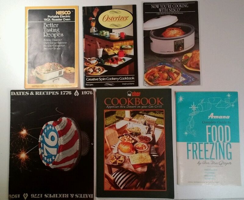 Rare Retro Kitchen Manuals Guides Recipes Nesco Osterizer Amana VHTF!  70