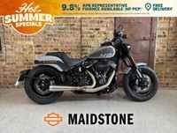 2024 Harley-Davidson Fat Bob 114 in Billiard Grey, Bassani 2-1 Exhaust, DON Tune