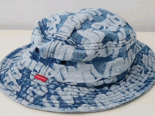 帽子 Supreme Fat Tip Jacquard Denim M/L Supreme Fat Tip Jacquard Denim Camp Cap (SS22) - $48