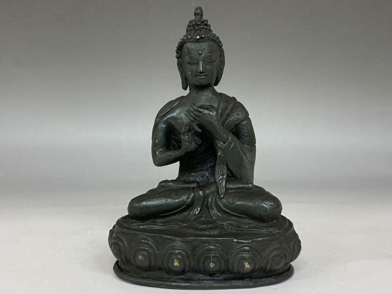 Chinese Qing Dynasty Tibet Bronze Buddha / H 15.5[cm]
