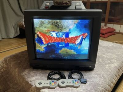 スーパーファミコン　内蔵テレビ　SF1　SHARP 21G-SF1　テレビデオ Sharp 21G-SF1 Super Nintendo built-in TV Rare 21 inch 1991