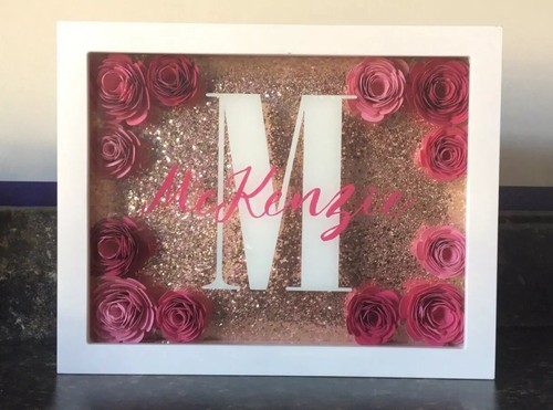 8x10 Shadowbox Personalized Girl Decor