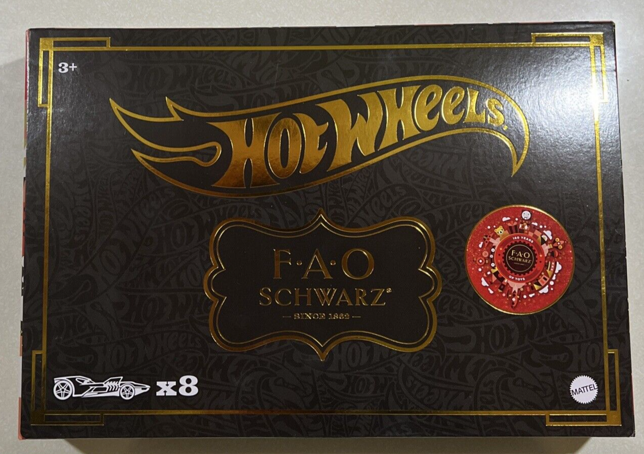 NEW 2022 Hot Wheels FAO Schwarz Gold - 8pk 160th Anniversary